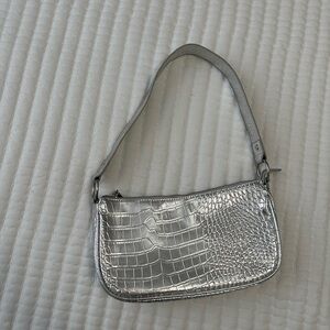 Grey shoulder bag